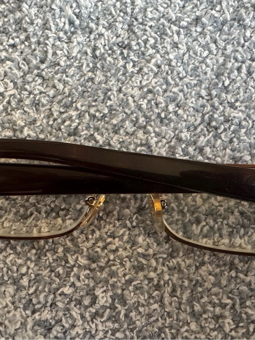 D&G Brown and Gold Rectangular Metal Eyeglasses
